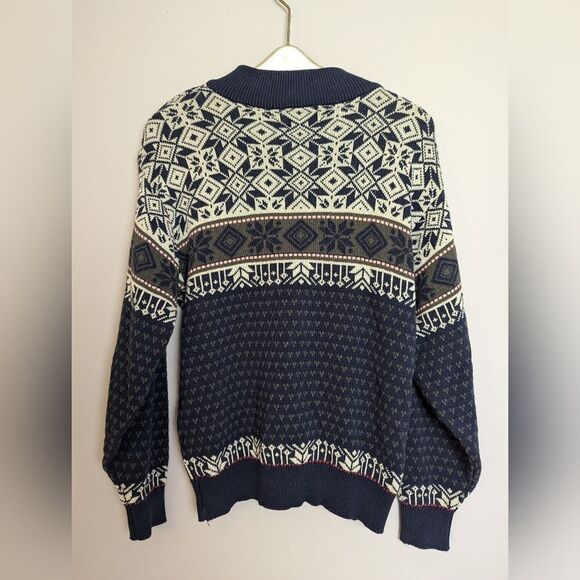 Vintage Daniel David Fair Isle Sweater – Zip Mock Neck – Size Small - Picture 9 of 10